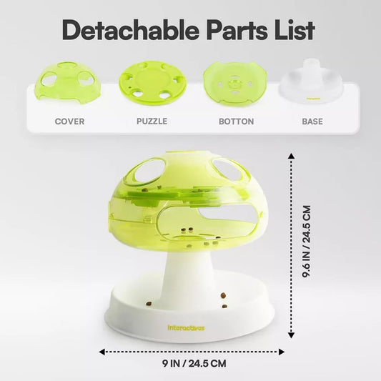 Pet Fun Interactive Slow-Fish Container Mushroom Shape