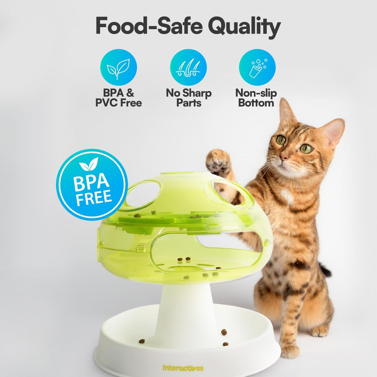 Pet Fun Interactive Slow-Fish Container Mushroom Shape